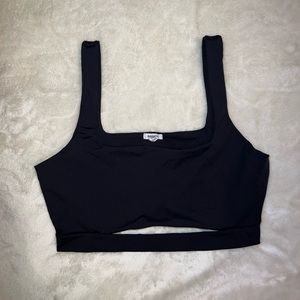 Garage slit crop top